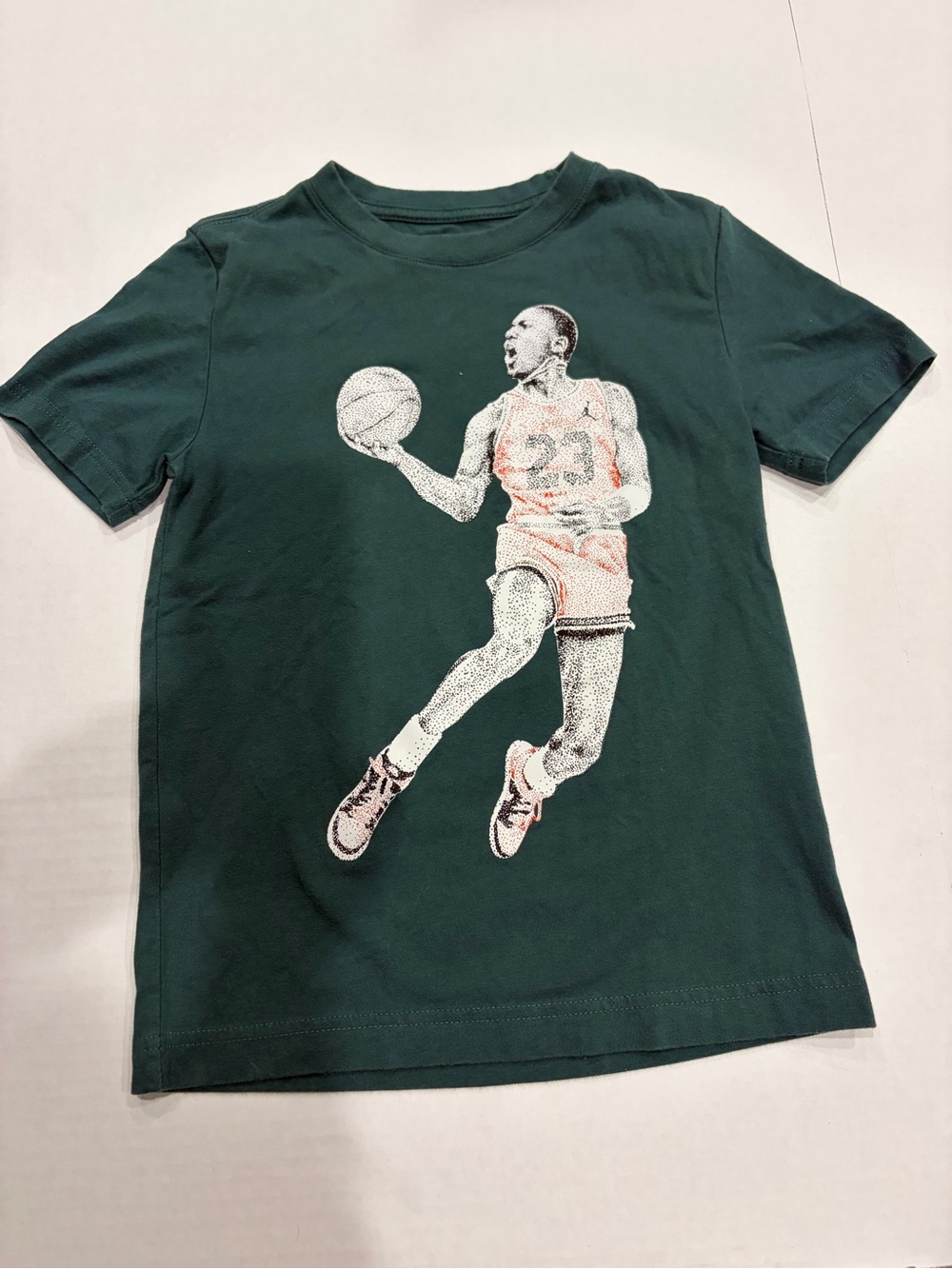 Jordan Boys Michael Jordan Graphic T-Shirt Green Size S 8-10